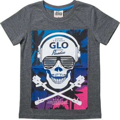 Glo Story chl tričko krátký rukáv šedý melír