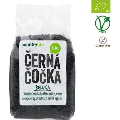 Country Life Čočka černá beluga Bio 0,5 kg – Hledejceny.cz
