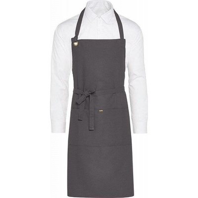SG Accessories Bistro Ex JASSZ Bistro Jemná pracovní zástěra Provence z kepru se zavazováním kolem krku Šedá