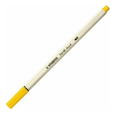 Stabilo Pen 68 brush citrónovo žltá