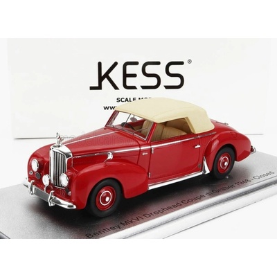 KESS MODEL BENTLEY MKVI DROPHEAD COUPE GRABER CABRIOLET CLOSED 1948 RED CREAM 1:43