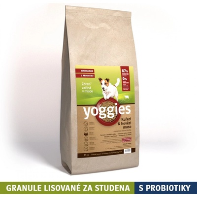 Yoggies mini Kuracie & Hovädzie mäso 15 kg