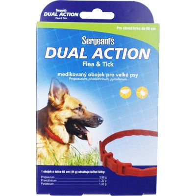 Sergeanťs Dual Action antiparazitní obojek pro psy 65 cm