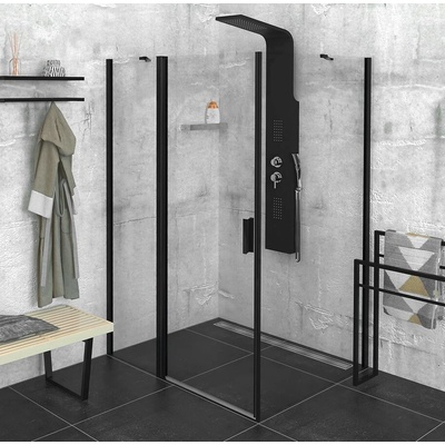 Polysan, Zoom Line Black obdélníková sprchová zástěna 1000x900mm L/P varianta, ZL1310BZL3290B