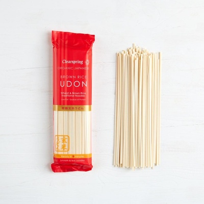Clearspring Udon japonské těstoviny s hnědou rýží 200 g