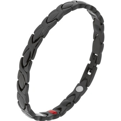 Šperky eshop černý z oceli lesklé články glazovaný povrch magnety SP25.11