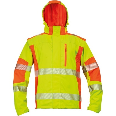 Cerva pánská reflexní Hi-Vis softshellová bunda 2v1 Latton žlutá/oranžová
