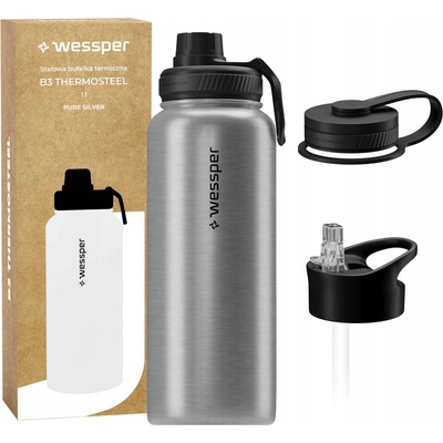 Wessper termoska 1 l stříbrná