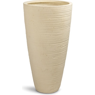 Podlahová váza Stripe Ø 40/48 cm výška 75/90 cm Krémová Rozměry: Průměr 48 cm Výška 90 cm