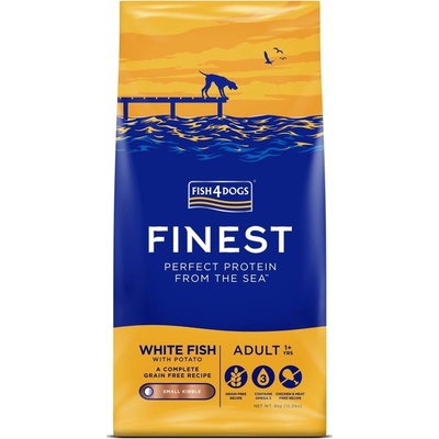 Fish4dogs malé pro dospělé psy Finest bílá ryba s brambory 6 kg