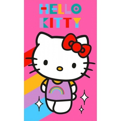 Carbotex Detský uterák Hello Kitty Rainbow 30 x 50 cm