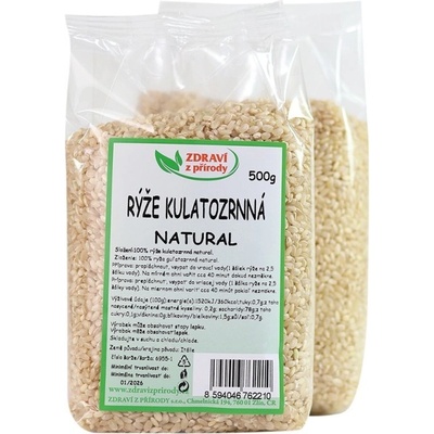 Zdraví z přírody rýže Kulatozrnná natural 0,5 kg