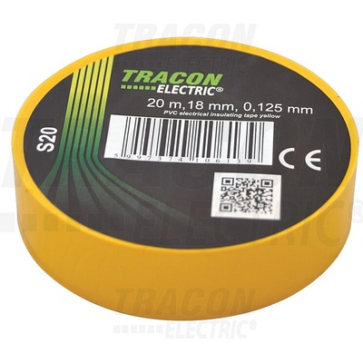 Tracon Izolačná páska 20 m × 18 mm žltá S20