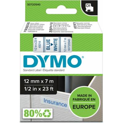 DYMO pásky D1 12mm štandard Modrá na bielej
