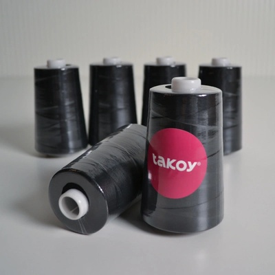 Takoy Overlock / coverlock polyesterová nit TKY 5000 barva černá