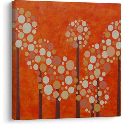 Obraz - Oranžový les, jednodílný 70x70 cm