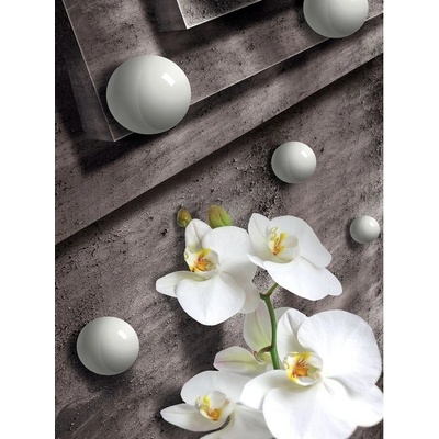 Preinterier Fototapeta panel - PL0603 - 3D orchidea vlies - 206cm x 275cm