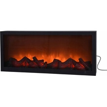 Artemis Elektrický LED krb kovový 57 x 25 cm černý