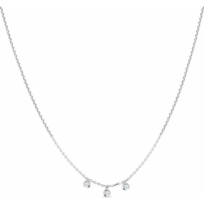 Klenota Náhrdelník z bieleho zlata s tromi lab grown diamantmi N1032752