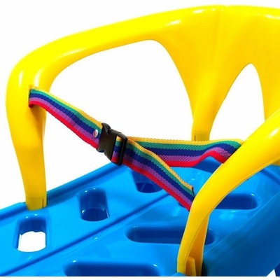 Baby Mix Plastové sánky s operadlom SNOW STAR Červená