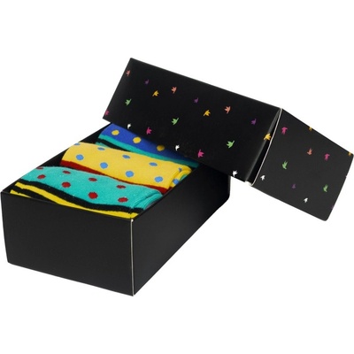 Meatfly dámske ponožky Stripes Dot Triple pack DARČEKOVÉ BALENIE