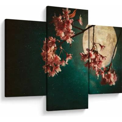 Obraz - Sakura v splne, trojdielne 90x60 cm