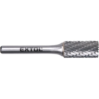 EXTOL Fréza karbidová, válcová s čelním ozubením, pr.12x25mm/stopka 6mm,sek střední(double-cut)