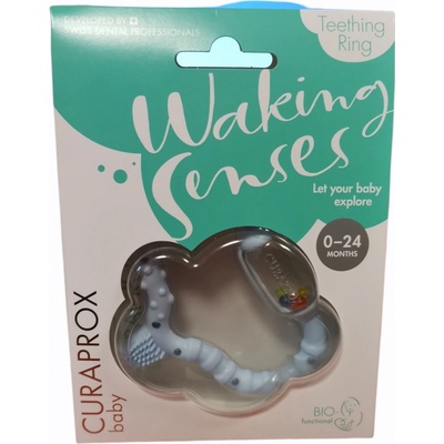 Curaprox baby zubní kroužek v modré barvě