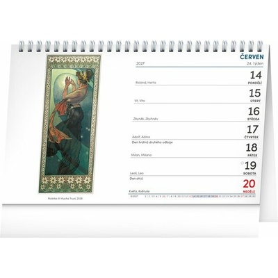 Alfons Mucha stolní 2027