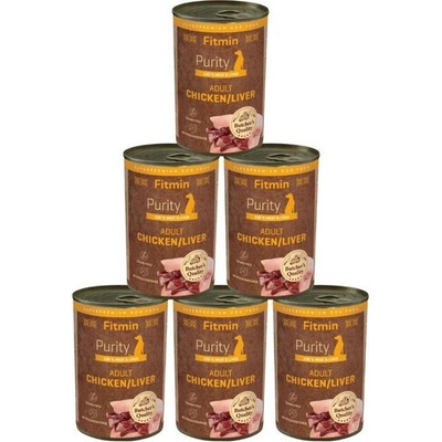 Fitmin Purity Adult Chicken with Liver 6 x 400 g