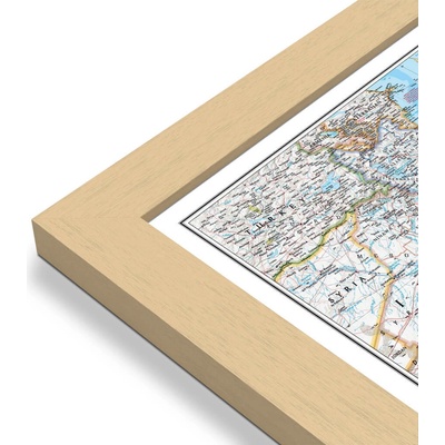National Geographic Írán - nástěnná mapa Classic 80 x 57 cm Varianta: mapa v dřevěném rámu, Provedení: Pegi přírodní