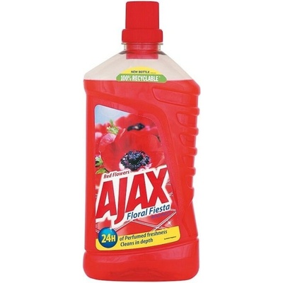 Ajax Red Flowers čistiaci prostriedok na podlahy 1 l