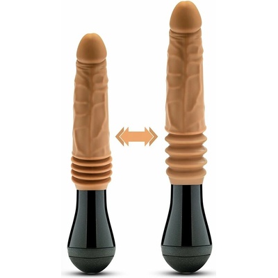Blush Dr. Skin Silicone Dr. Arthur Thrusting Gyrating Vibrating Dildo Tan
