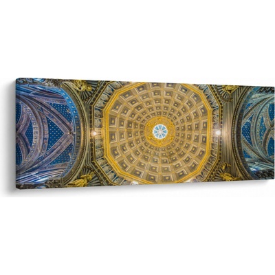 Obraz stropu Sienského kostela, jednodílný 145x58 cm