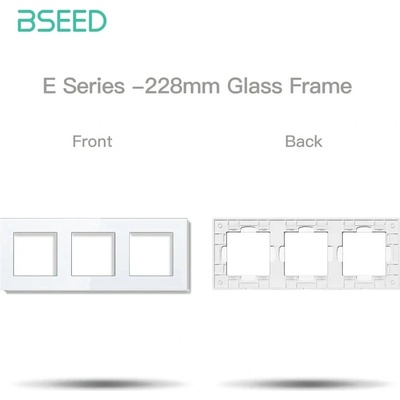 BSEED prepínač/zásuvkový panel - Echo Click Biela 3 Sklo