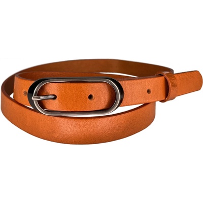 Penny Belts dámský úzký kožený opasek 20-175-94 oranžový