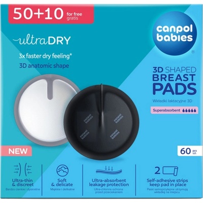 Canpol babies 3D Shaped Breast Pads Postpartum Pads jednorázové vložky do podprsenky 60 ks