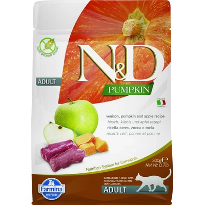 N&D GF Pumpkin CAT Venison & Apple 300 g