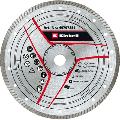 Einhell Diamantový rezný kotúč 250 x 25,4 mm 49797851