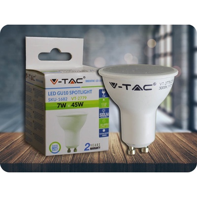 V-TAC LED žiarovka GU10 7W studená biela