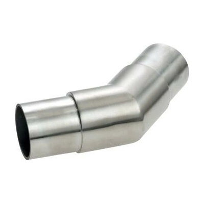 Rohová spojka kulatá 45° pro trubku o 42,4 x 2,0 mm, nerez broušená V2A