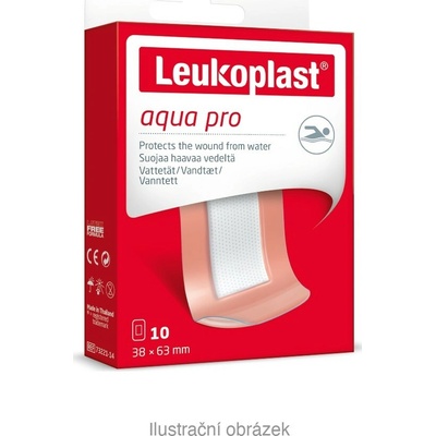 Leukoplast Aqua Pro náplast voděodolná 38 x 63 mm 10 ks