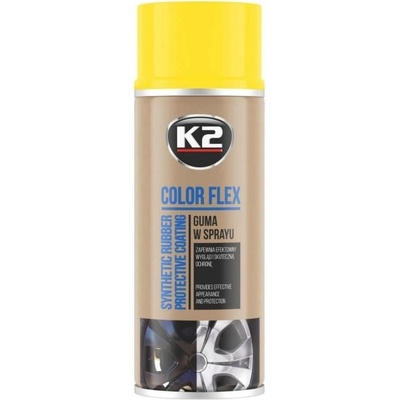 K2---CHEMIE-A-KOSMETIKA L343ZO COLOR FLEX 400 ml ŽLUTÁ - ochranný nátěr ze syntetického kaučuku – Hledejceny.cz