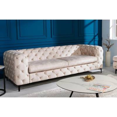 LuxD Designová sedačka Rococo 235 cm šampaňský samet