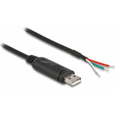 Delock 64242 USB 2.0 USB-A zástrčka otvorené konce 0,5m černý
