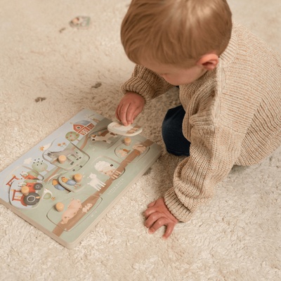 Little Dutch vkládací puzzle se zvukem Farma