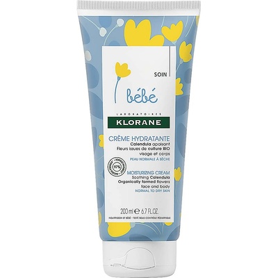 Klorane Bébé hydratační krém na obličej a tělo Moisturizing Cream Vitamin Based 200 ml