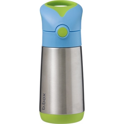 b.box Termoska na pití s brčkem 350 ml modrá / zelená