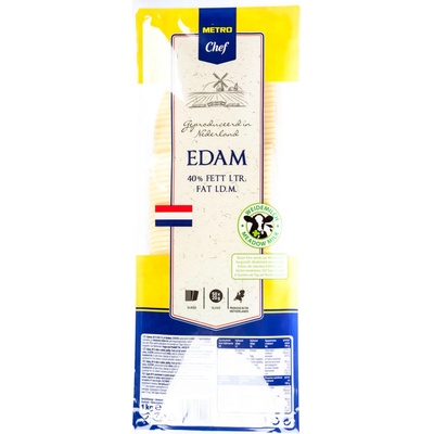 Metro Chef Edam plátky 40% chlaz 1000 g