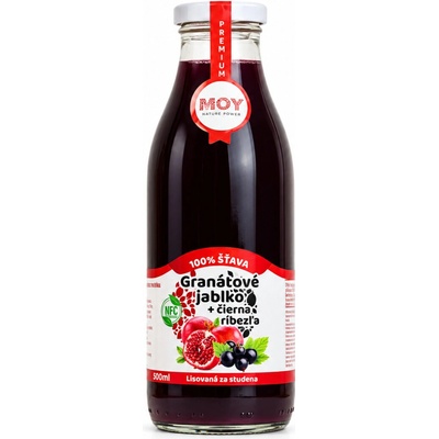 MOY Granátové jablko Čierna Ríbezľa 100% šťava 500 ml